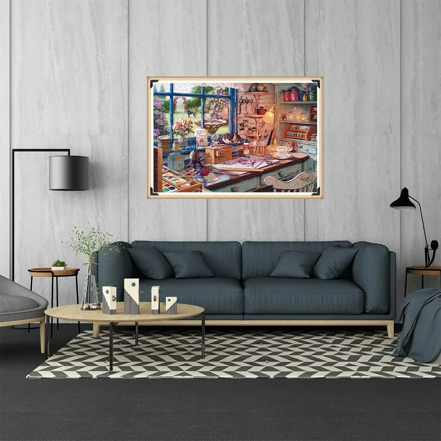 1000 قطعة من ألغاز الصور المقطوعة بعد سنة طويلة لل...