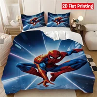 Housse de couette et taie d'oreiller Spider-Man, ensemble de literie Spider Hero, décoration de chambre pour adulte et enfant, taille simple, double, grande taille 3