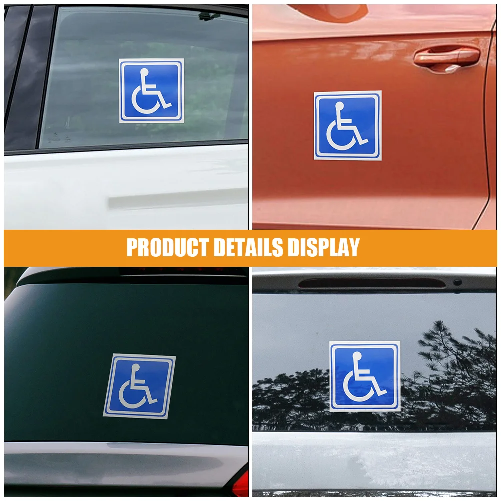 Disabled Signage for Car Wheelchair Stickers Cars Window Handicapped Tag Parking inside Symbol Labels 6 Sheets
