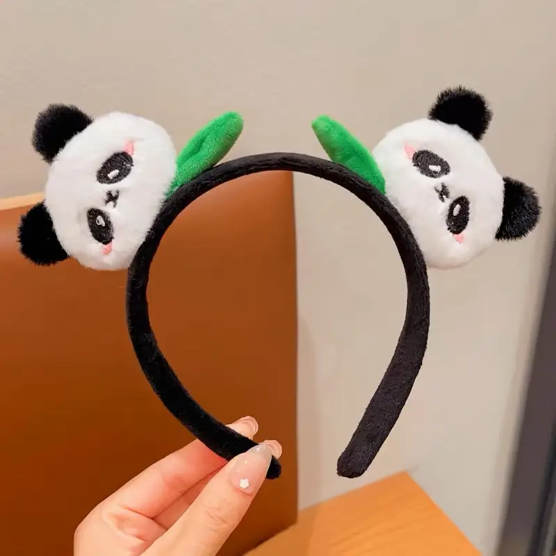 Amariver Panda Stirnband – Flauschiges Tierohren-Band Für Mottopartys & Gesichtspflege