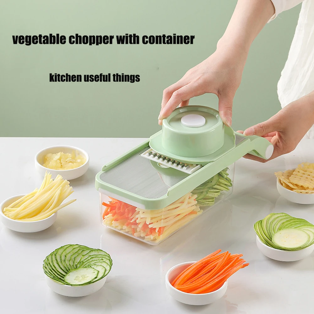 Vegetable Chopper Multifunctional Food Slicer with Container Crusher Food  Processor Pro Onion Grater Carrot Cutter Kitchen Tools - AliExpress