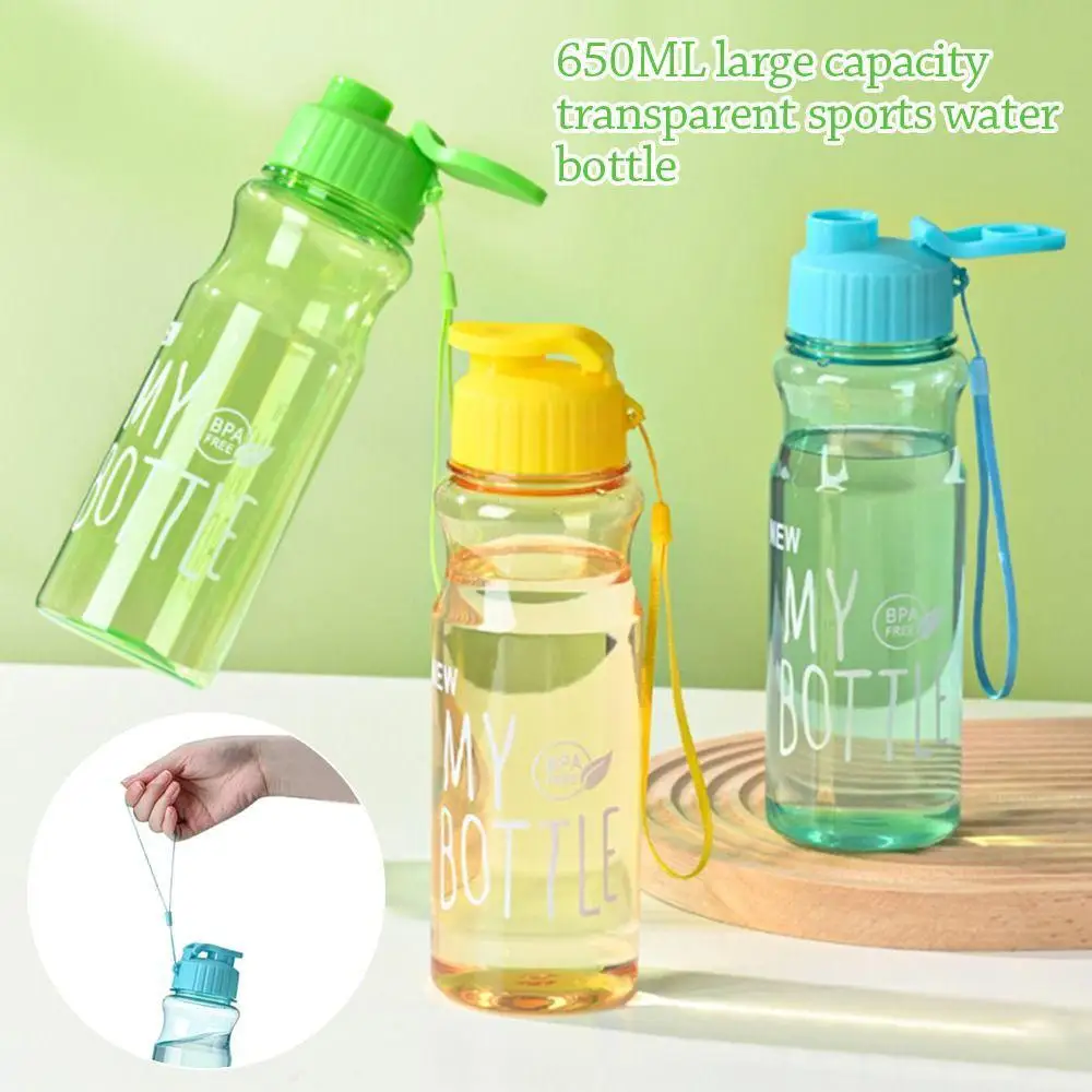 650ml Water Bottle For Kids School Outdoor Sport Leak Proof Seal Bottles  Plastic Drinkware Heat Resistant Water Cups Drinking