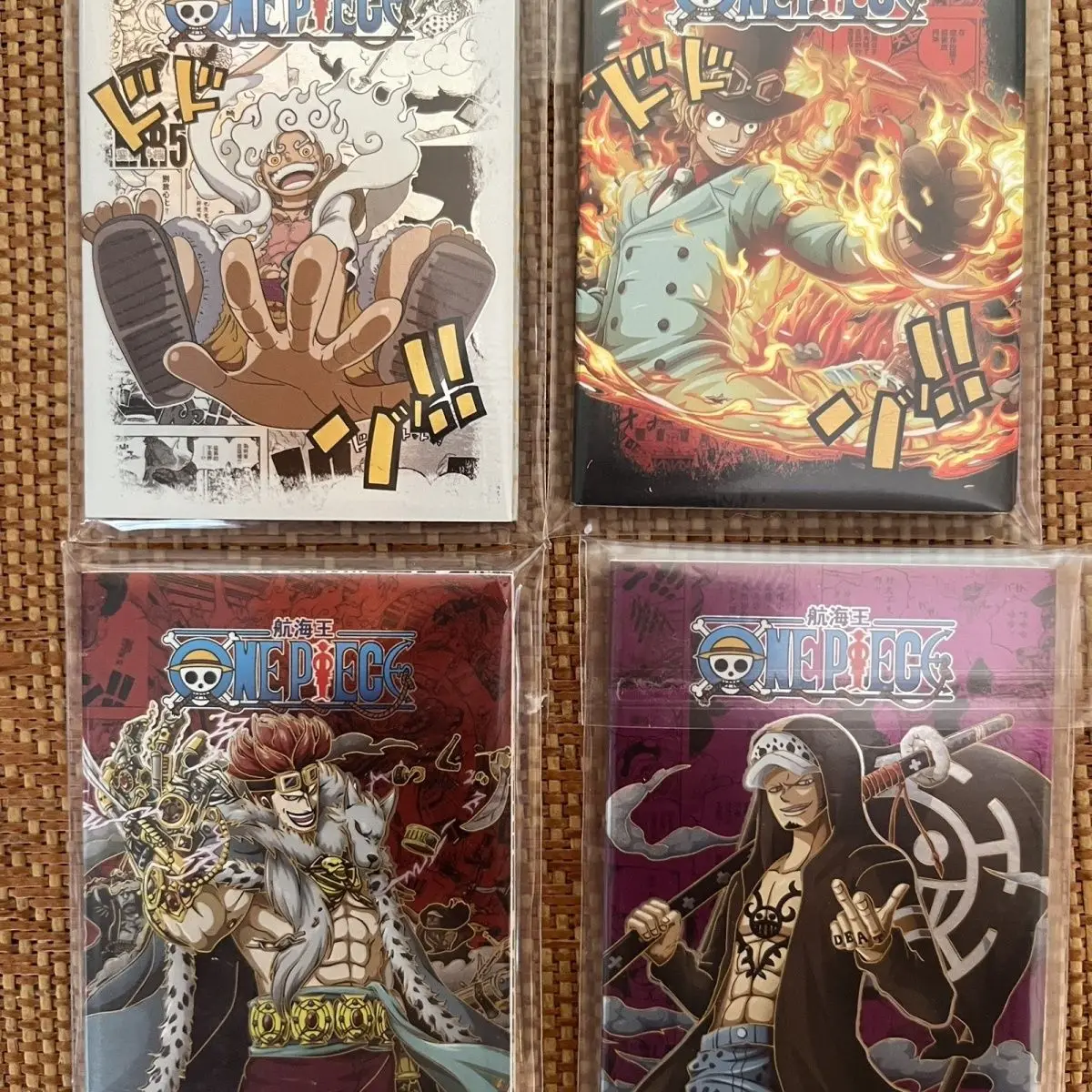 Anime One Piece Monkey D Luffy Eustass Kid Trafalgar D Water Law Sabo Fruit Collection Card Toy Christmas Birthday Gift