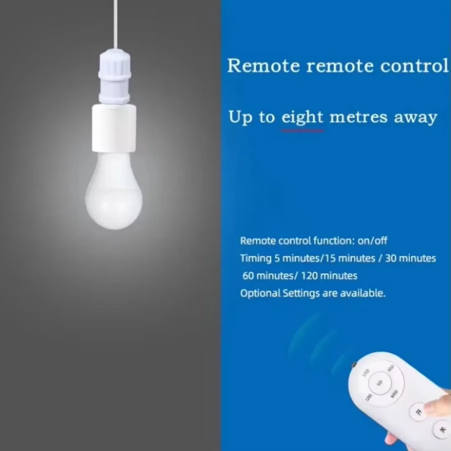E27 85V-265V Wireless Remote Control Smart Timer Switch Lamp Holder