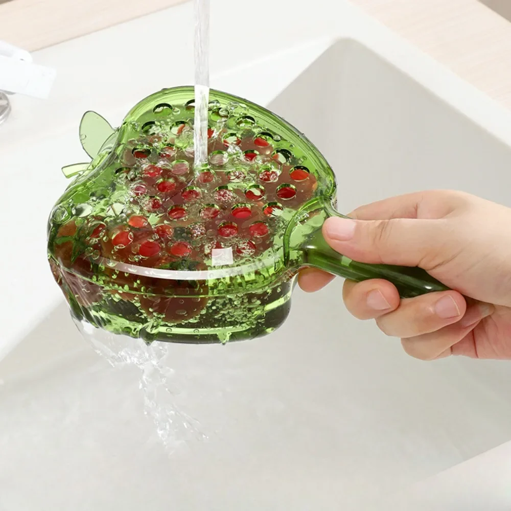 Handle Drain Basket Kitchen Home New Living Room Drip Basket Exquisite Small Fruit Plate Double Layer Fruit Washing Artifact