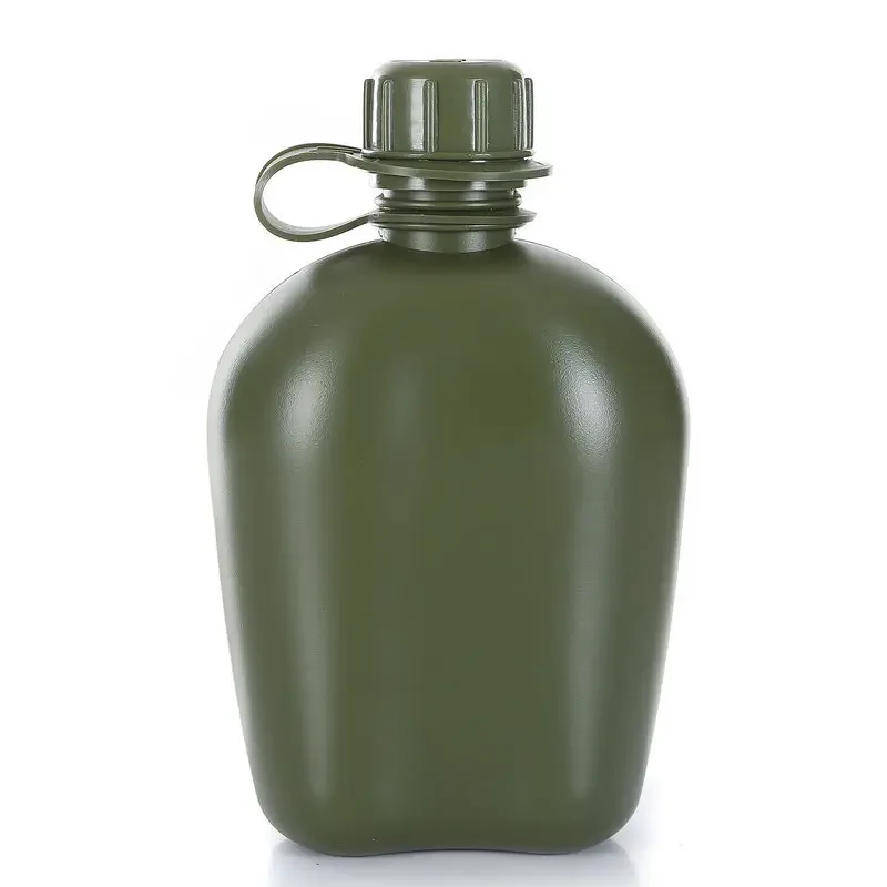 Outdoor Camouflage Water Bottle Water Canteen Kettle with Pouch Cup Set for Camping Hiking Backpacking Cup 1L