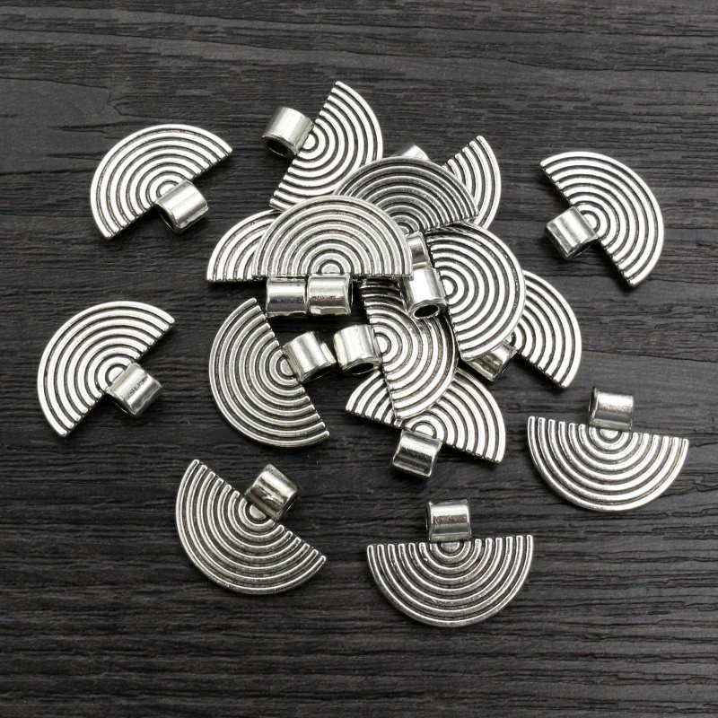 20pcs 20x16mm 청동 골동품 실버 컬러 팬 수제 매력 펜던트 DIY 쥬얼리 제작 액세서리 팔찌 목걸이