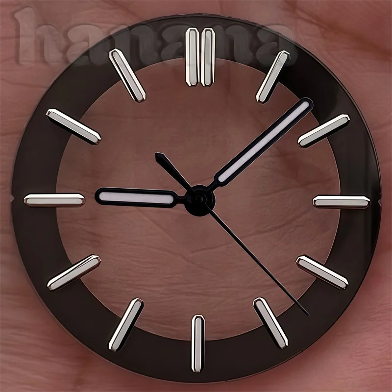 Transparent Green Luminous Watch Dial with 31.5mm and 29mm Size Options
