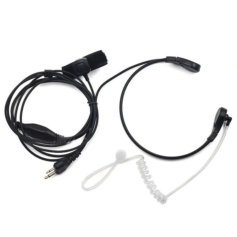 Throat Vibration Finger PTT Mic Air Tube Headset Microphone for ICOM IC-A4 IC-A5 IC-A3 IC-A2 IC-A110 Vertex VX-200 Two Way Radio