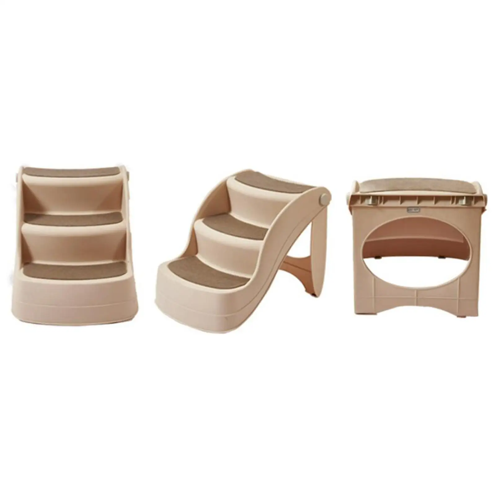 Folding Steps for Cats And Pets Pet Stairs with Side Rails Non- Pads for Home And Vehicle Easy Folding Steps for Cats And Pets Pet Stairs with Side Rails Non- Pads for Home And Vehicle Easy