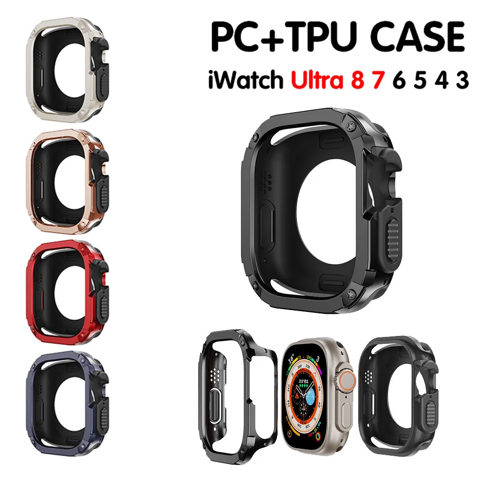 

Silicone Case for Apple Watch Ultra 49MM Case 45MM Frame Protective Bumper Rubber iWatch Series 8 7 6 5 4 44MM 40MM Accessories