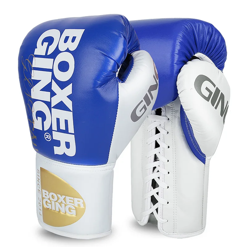 Laced boxing gloves Combat Kick boxing gloves Karate Muay Thai training Exercise Taekwondo Taekwondo protector for adults