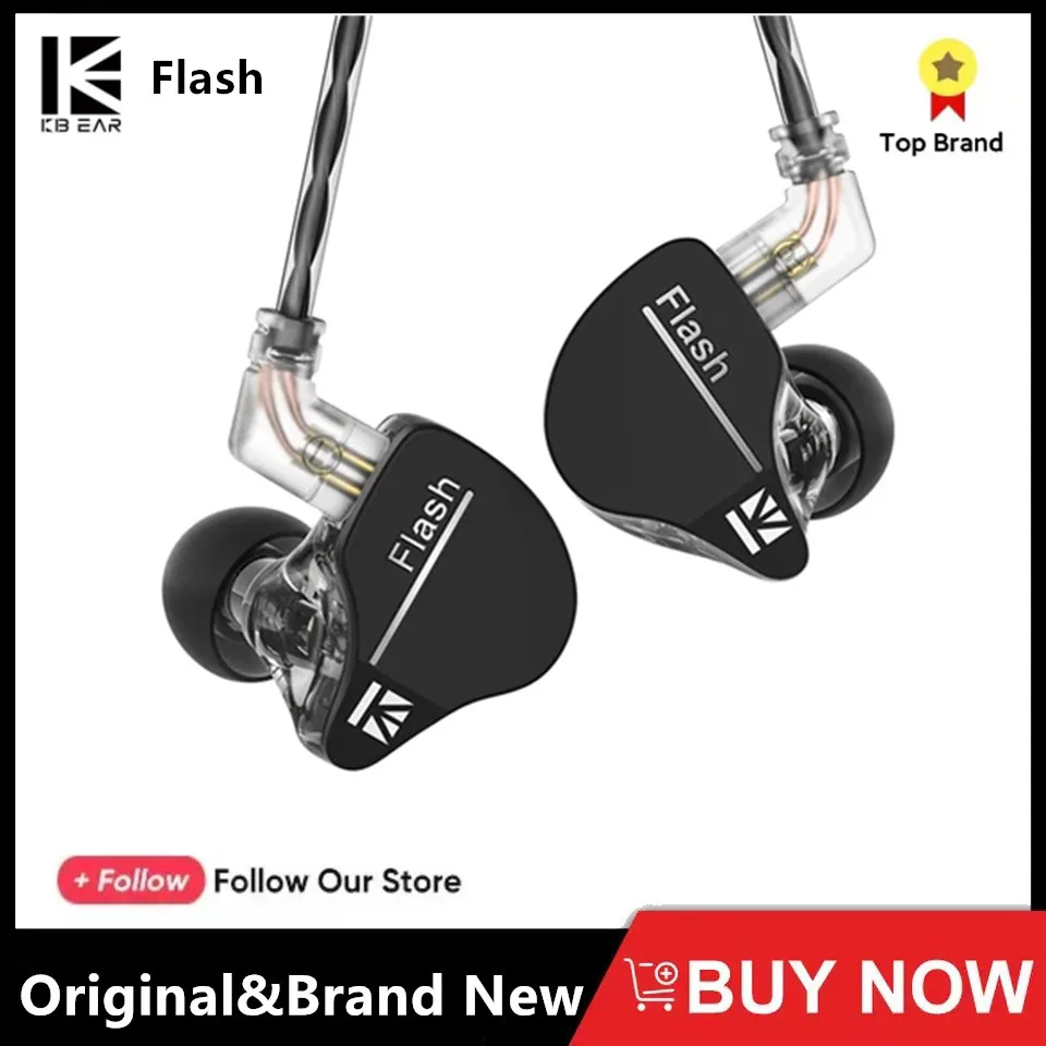 

KBEAR Flash Dual Drviers Hybrid In-Ear HiFi Earphones 2m Cable Headphone Music Sport Monitor Wired Headset Earbuds IEMs Neon KS1