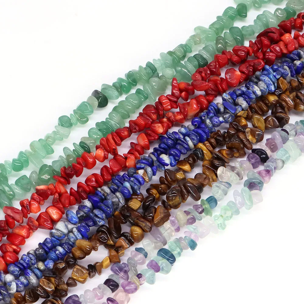 Description Picture 5 of item5-8mm Natural Gems Amethyst Garnet Fluorite AIrregular Stone Beads Chip Gravel Freeform DIY Necklace Bracelet For Jewelry Making