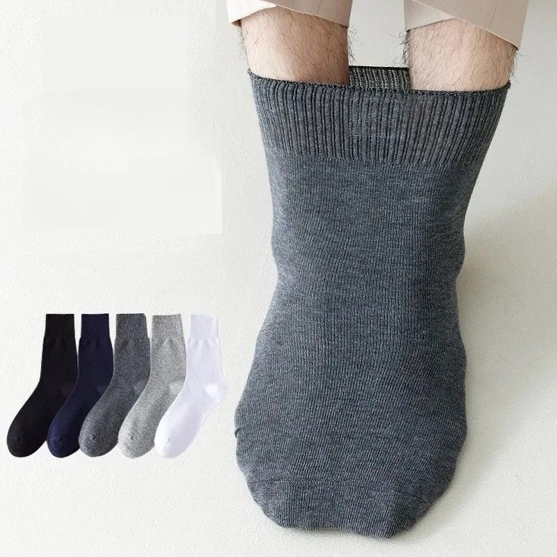 5 Pairs Men's Non Binding Diabetes Socks Comfortable Breathable Shoes Elderly Pregnant Men Women Fat Feet