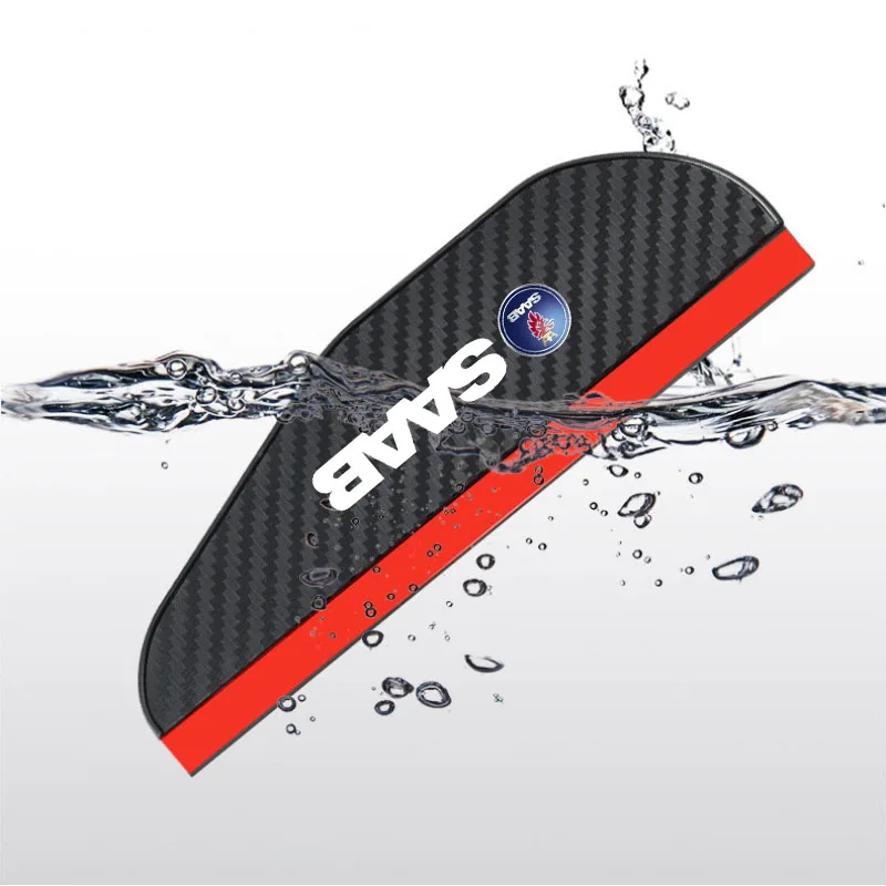2pcs Car Rear View Mirror Rain Eyebrow Visor Carbon Fiber Rain Cover for SAAB 9-3 93 9-5 9 3 9000 9 5 Auto Accessories
