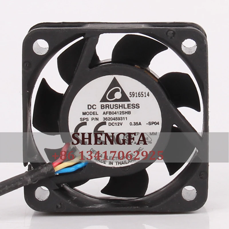 

DELTA Case Fan AFB0412SHB 12V 0.35A 40*40*15MM 4015 4CM Dual Ball Bearing High Airflow Speed Measurement Cooling Fan