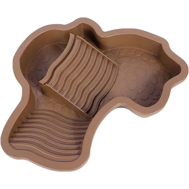 Reptile Bathing Pool Reptile Feeding Dish Water Bowl with Ramp Aquarium Ornament for Snake, Turtle, Bearded Dragon, Lizard Bath 5