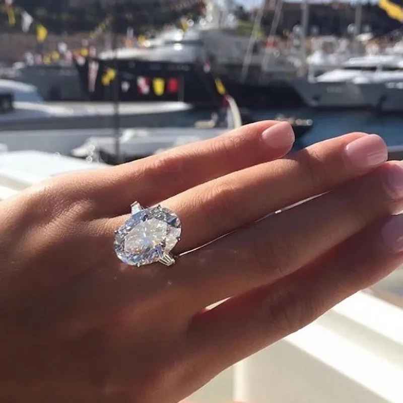 婚約カクテル用の100% スターリングシルバーのリング,ライン