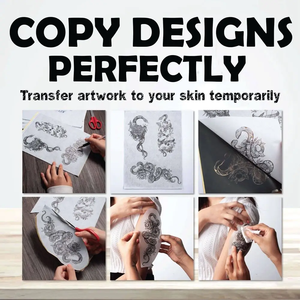 Tattoo Transfer Paper A4 Size Tattoo Stencil Paper Copy Paper Thermal Paper for Transfer Machine Printer Tattoo Accessories 6