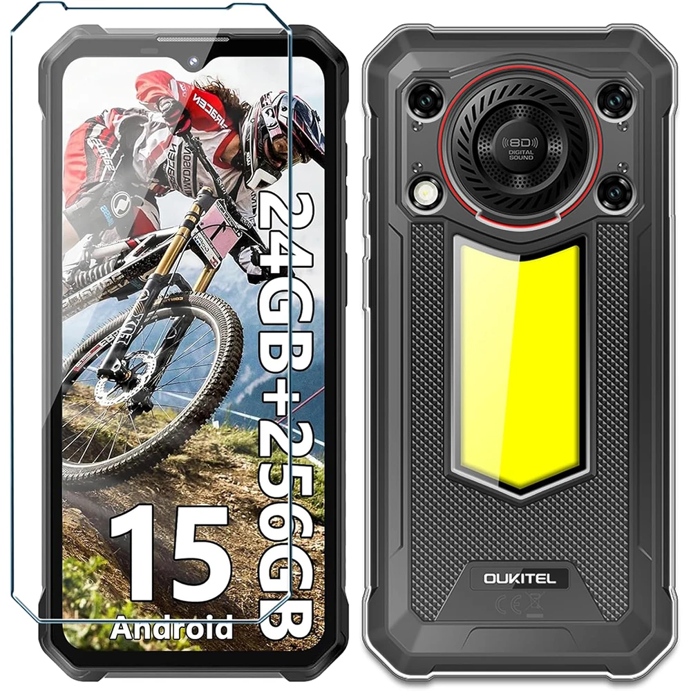 2-in-1 Glass and Silicone Protective Case with Tempered Glass Screen Protector