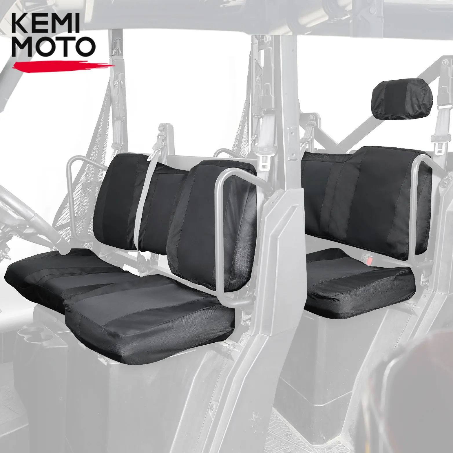 KEMIMOTO Crew Seat Set Covers with Headrest Compatible with Ranger Crew XP 1000 / Crew 1000 Premium / Crew XP 1000 2017-2023 1000 record covers