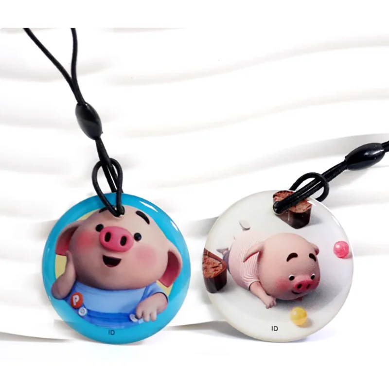Enhanced Rewrite: Pack of 10 Customizable NFC Epoxy Key Tags with Writable Memory