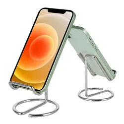 Sleek Metal Desktop Stand & Business Card Holder (Silver)