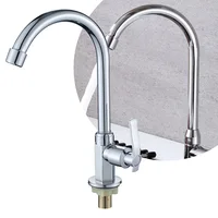 Kitchen Sink Mixer Taps Swivel Spout Single Lever Single Cold Water Tap Modern Chrome Faucet Kitchen Home Tools Accessories 1