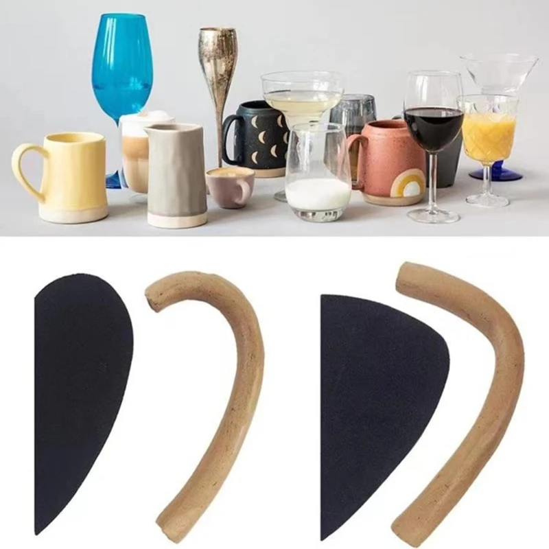 Pottery Mug Handle Molds Set of 12 DIY Cups Handle Making Mold Tool for Clay Ceramic Clay Cutters Coffee Mug Mold polymer clay tools pottery tools pottery sculpting tools
