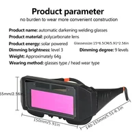 Lunettes de soudage à assombrissement automatique, lunettes interdites, technologie avancée de changement de lumière automatique pour une protection améliorée des yeux, 1PC 4