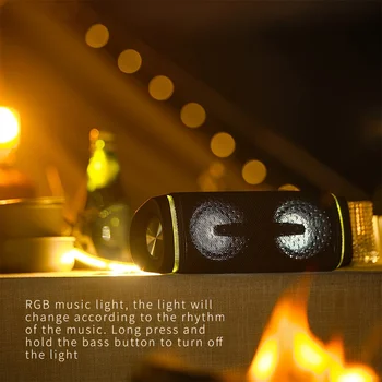 Portable Bluetooth Speaker, IP67 Waterproof Wireless Speaker with 40W Stereo Sound, Mini Speaker with Wireless Stereo Pairing 3