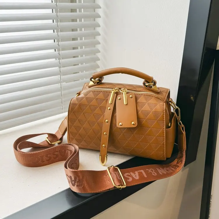 여성용 트렌디한 비건 가죽 숄더백 - 조절 가능한 스트랩 경량 지갑, 사무용품 및 주말 외출용 크로스바디 백