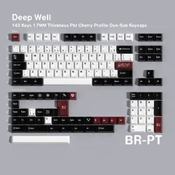 Multilingual Cherry Profile PBT Keycap Set - ISO Enter & Extended Spacebar (Brazilian)