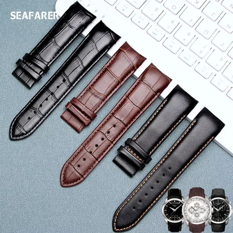 Inexpensive Fashion Leather 22 mm Watch Band TWA203_K0009335