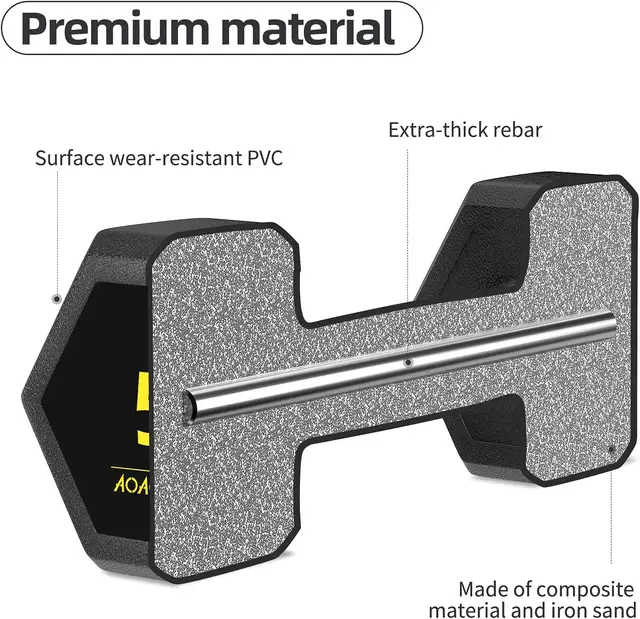 7304-b4ae34.jpg 15 lb Dumbbells PVC Encase Coating Free Weight Dumbbell Set for Strength Training Home Gym Fitness and Full Body Workout