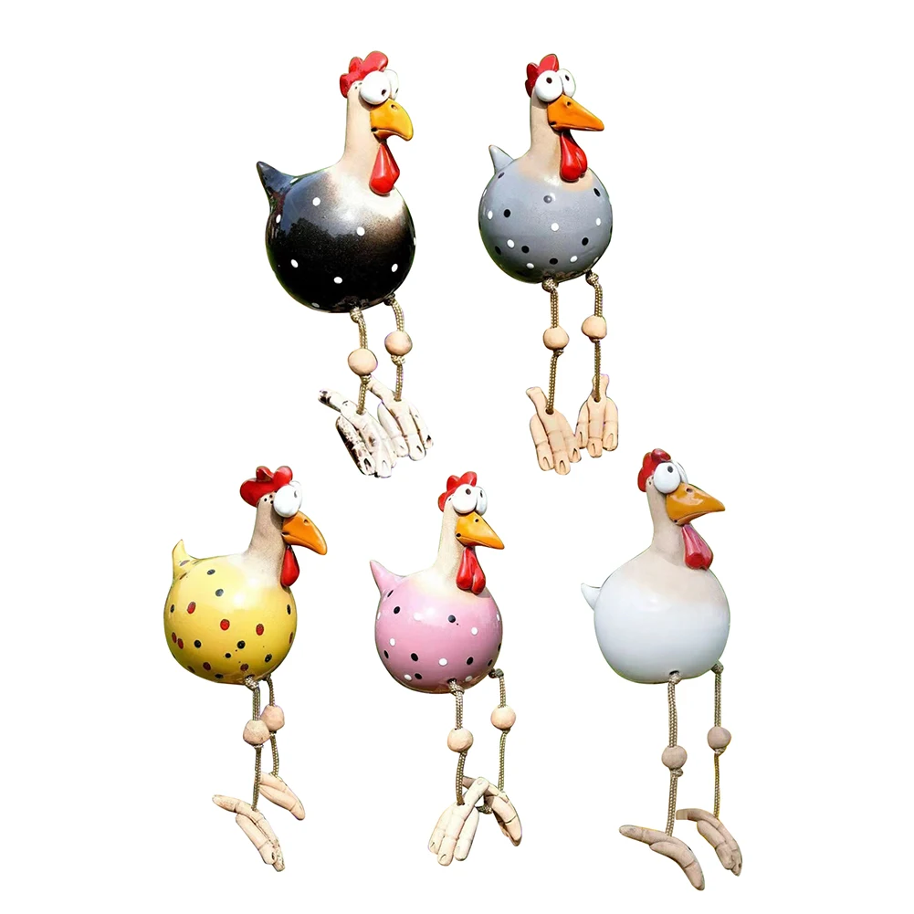 Garden Statue Garden Decoration Animal Ornaments Ceramic Chicken Hilde Garden Decoration Animal Figure Garden Plug Pottery Figurines Handcraft Landscape Ornament Miniatures