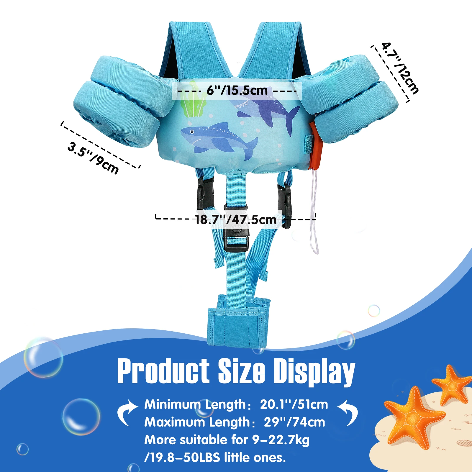 Description Picture 5 of itemBaby Arm Ring Buoyancy Vest Garment Of Floating Kids Safety Life Vest 6-32KG Cartoon Children's Swim Life Jackets Puddle Jumper