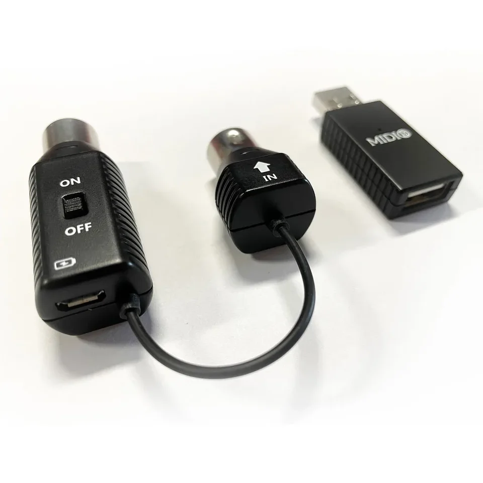 Wireless MIDI Adapter Rechargeable Audio Transmitter Receiver 2.4GHz