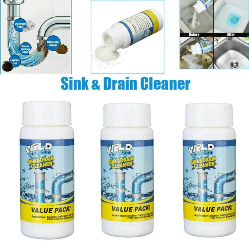 Powerful Pipe Dredging Agent, Pipe Dredging Agent Powerful Sink and Drain  Cleaner, Clogged Sink Drain Cleaner Powder, All Around Powerful Pipe