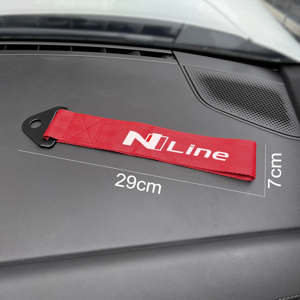Nylon Tow Strap Car Tow Decoration Car Decoration Strap Car Tow Strap Car Accessories Strap For Hyundai Veloster Kona n i20 nline i30 Tucson Elantra Sonata