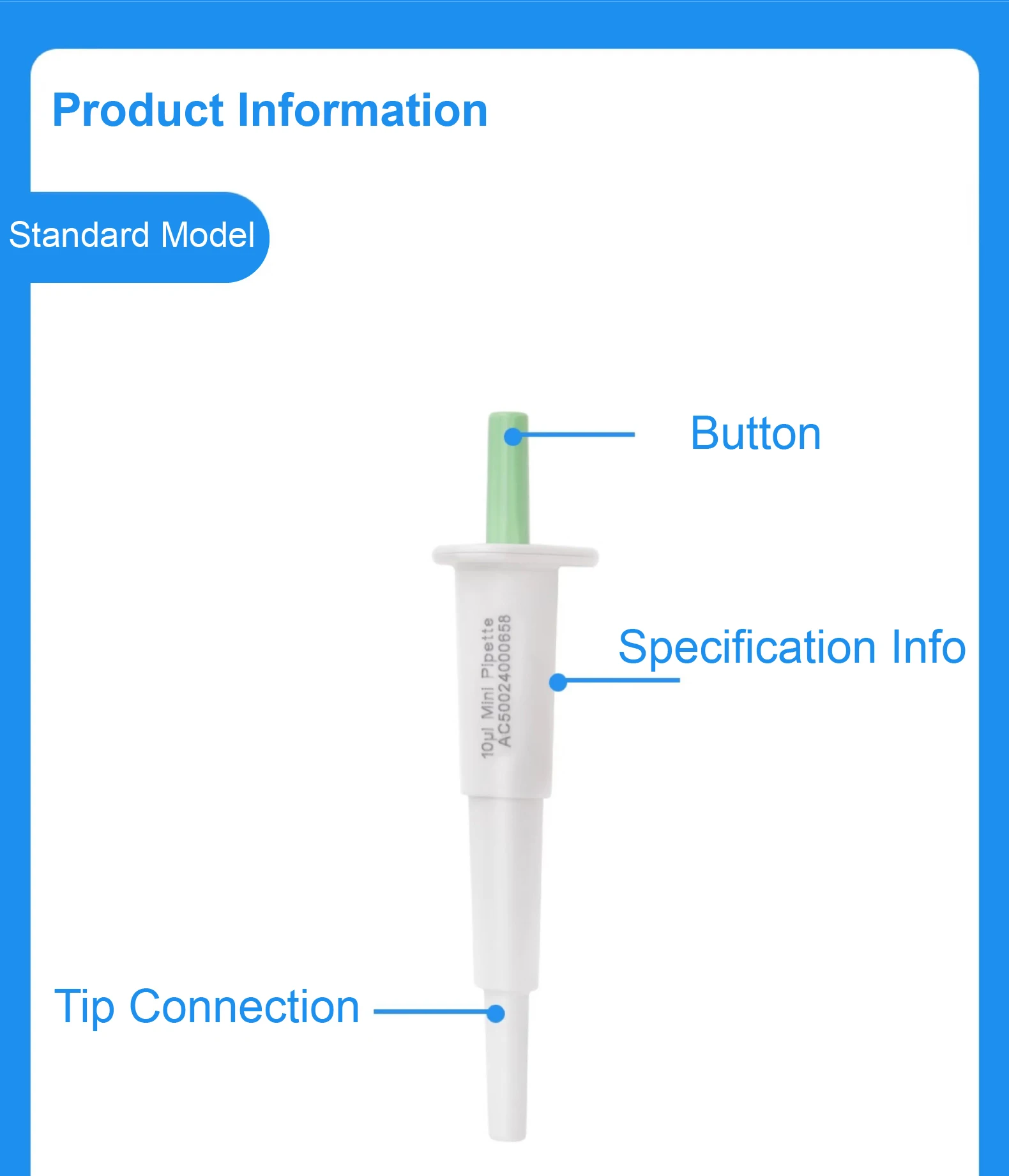 Laboratory Mini Micropipette Adjustable Pipette Gun 5ul 10ul 50ul 100ul 200ul 30