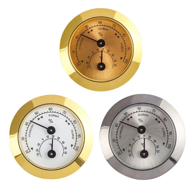 

50mm Mini Insert Digital Hygrometer Round Temperature Tool Accessory Supplies for Home Bedroom Room Decor