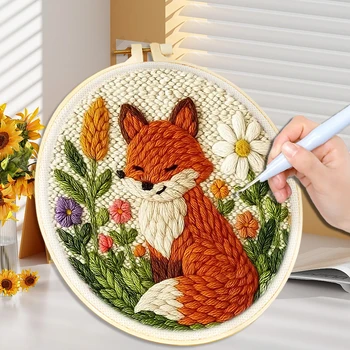 Fox Punch Needle Embroidery Kit 1