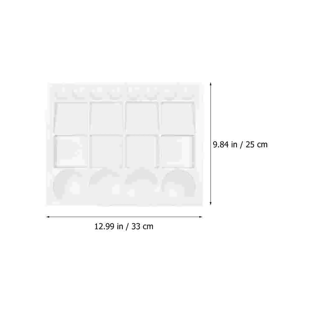 Plastic Palette Watercolor Paint Mixing Painting Pallet Clear Travel Pallets Tray
