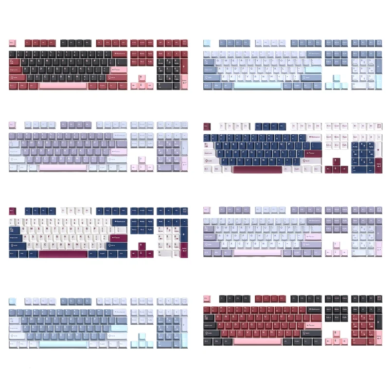 Клавиатура GMK Double Shot с 126 клавишами PBT Cherry, беспроводная Механическая игровая клавиатура для MX Switch Keycap GMK67 GMK87