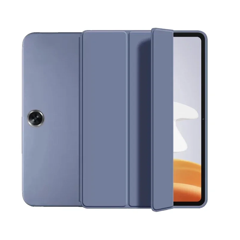 Premium Tri-Fold Leather Tablet Case - Soft Back Cover with Pen Holder for 11.35 inch Tablets (2023 Edition)