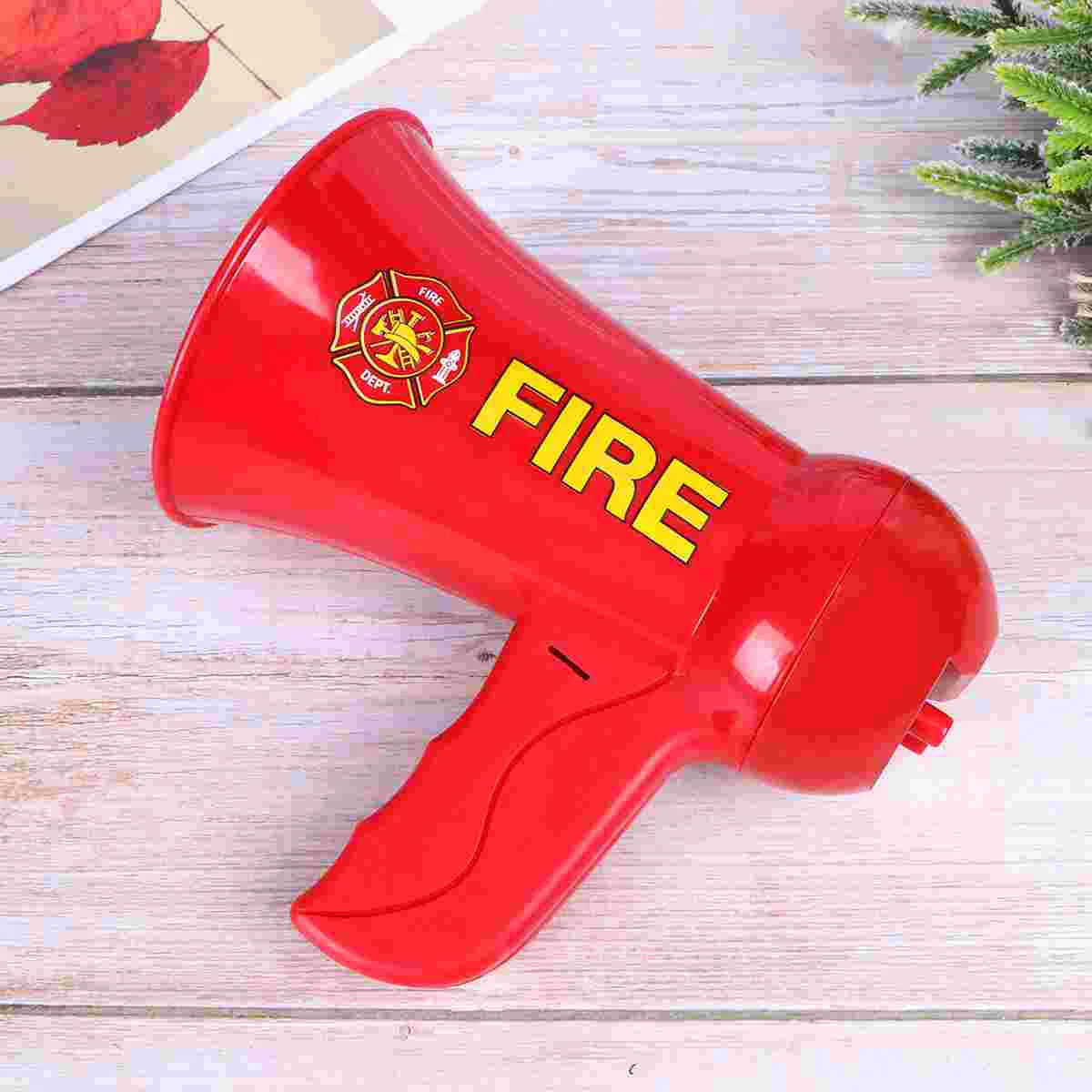 1Pc Mini Megaphone Toy Firemen Kids Bullhorn Cosplay Team Sports Fire Fighter Pretend Abs Material Amplified Voice Sound