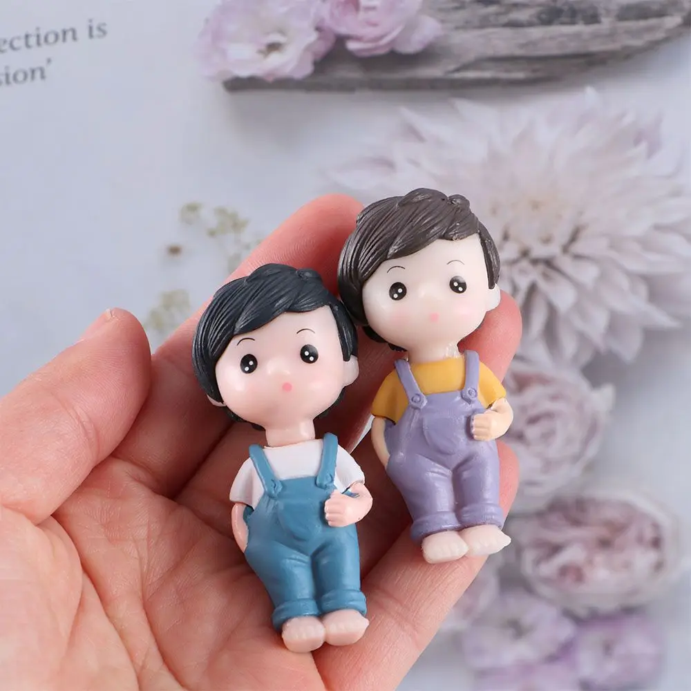 

DIY 1 Pair Cute Dollhouse Mini Fairy Garden Boy Girl Ornament Doll Craft Little Lovers Miniature Couples Figurine