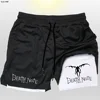Men's Sports Shorts Anime Death Note Printing GYM Casual Sport Compression Shorts Workout Running Mesh 2 in 1 Shorts Rashgard 3